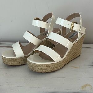 Steve Madden Valery Espadrille Pump, White, Size 8.5